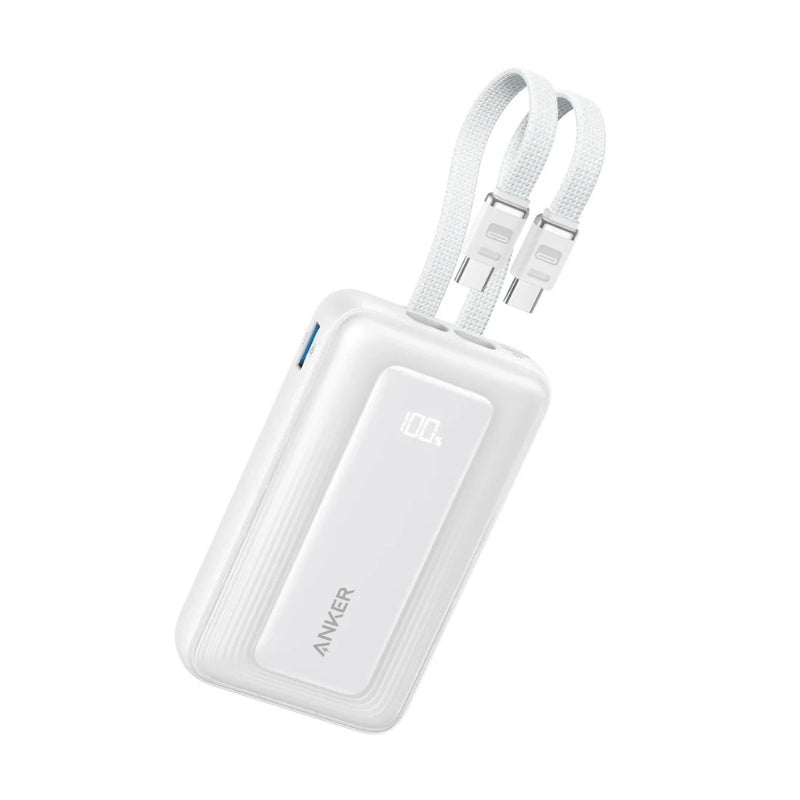 Anker Fast Charging Power Bank (10K, 35W, Built-in Dual USB-C Cables)