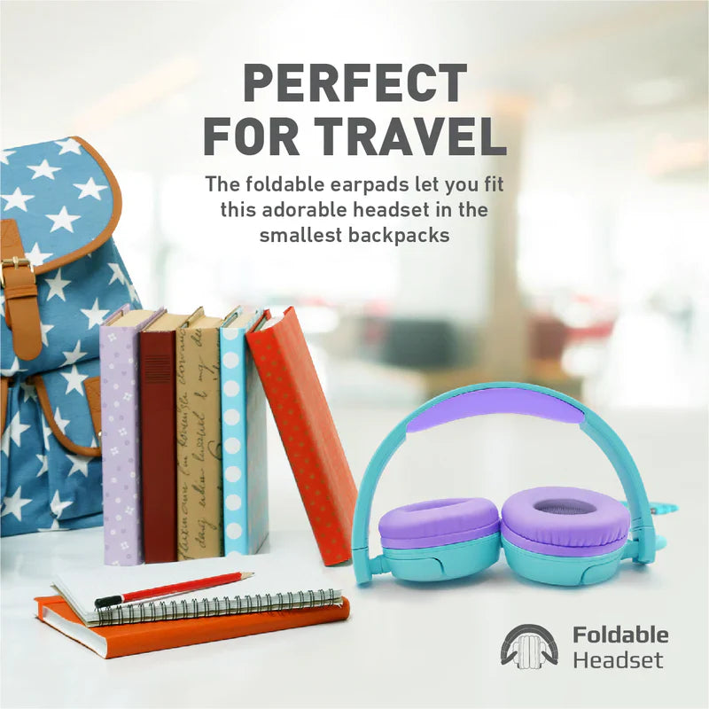 PROMATE HD Stereo KidSafe Wired Headset