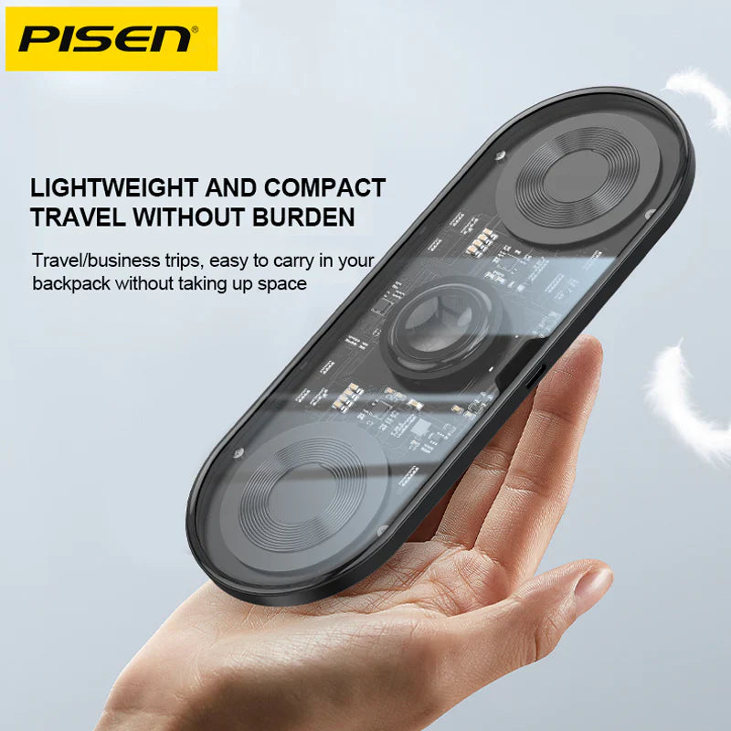 Pisen 3 in 1 Wireless Charging Station Transparent FYD-C33
