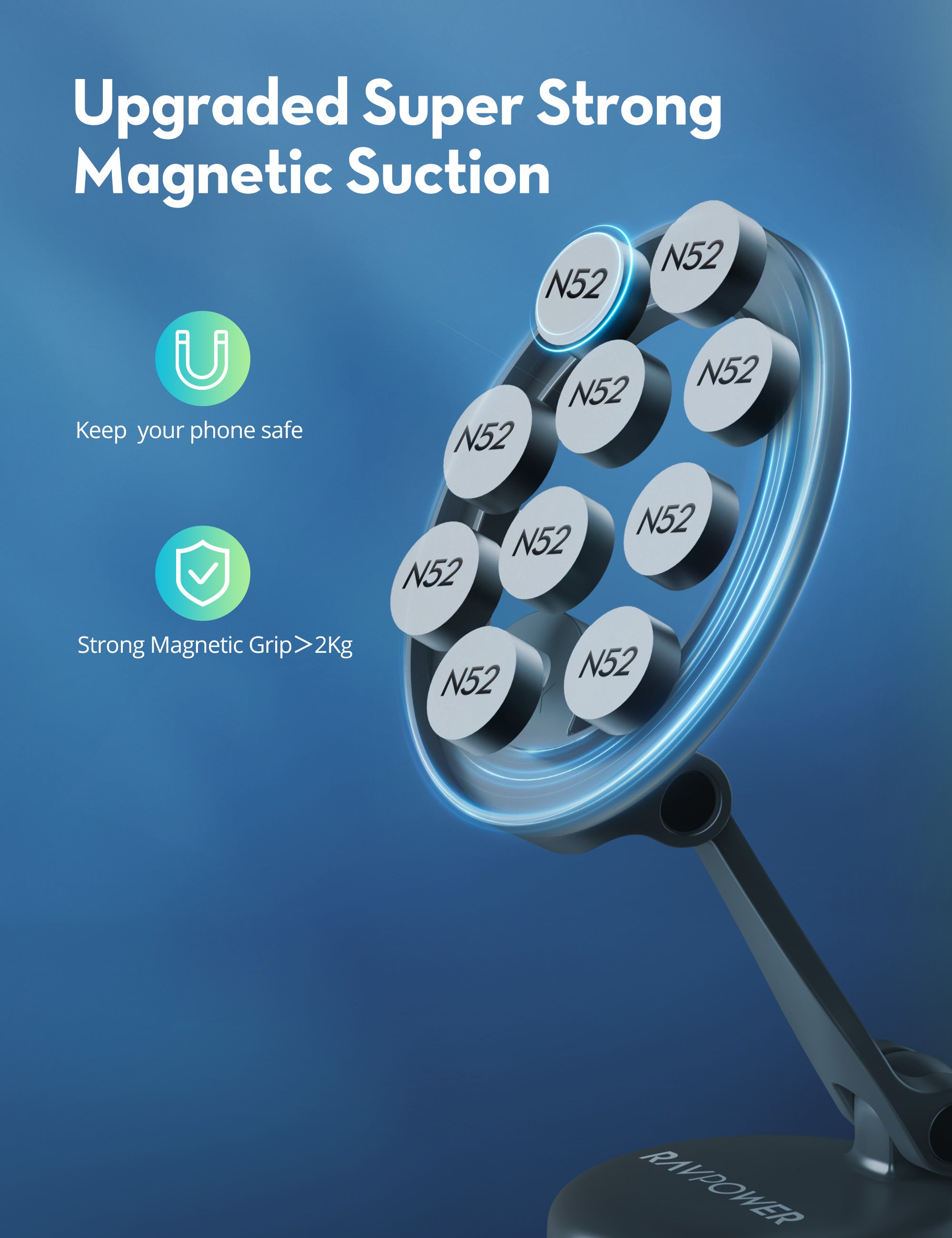 ravpower magnetic car phone mount