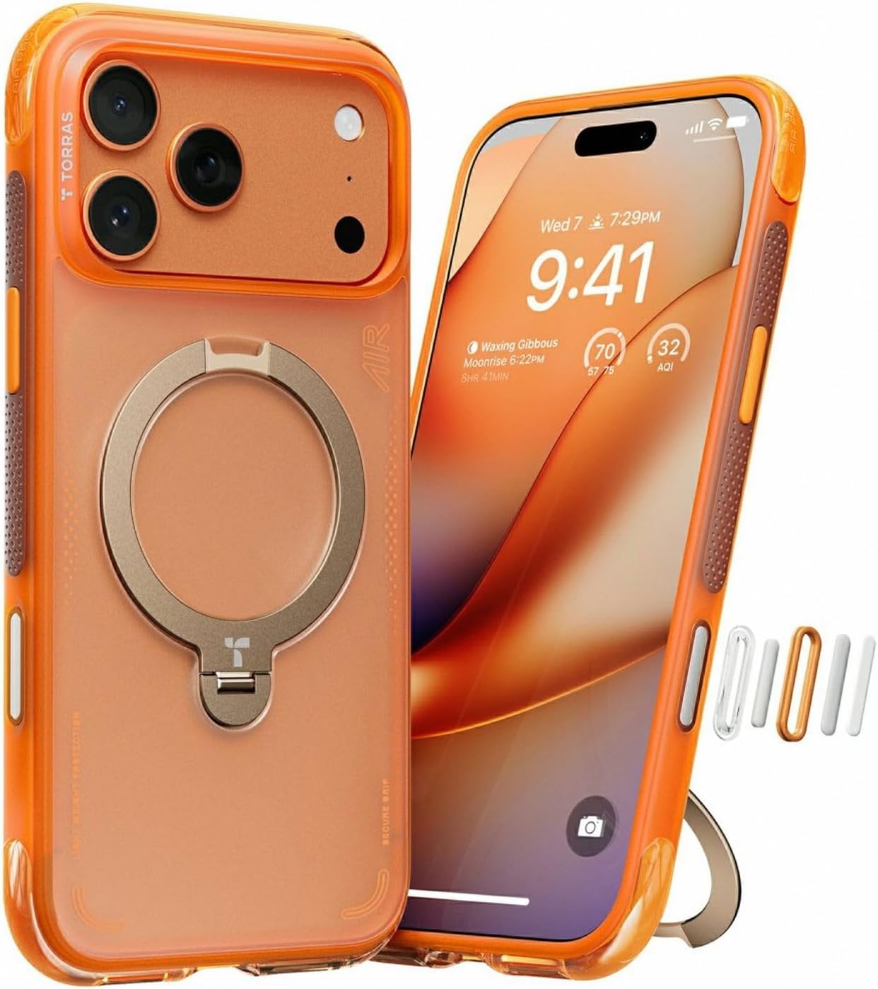 Torras Ostand horizon orange Q3 Air for iPhone 17 Pro Max