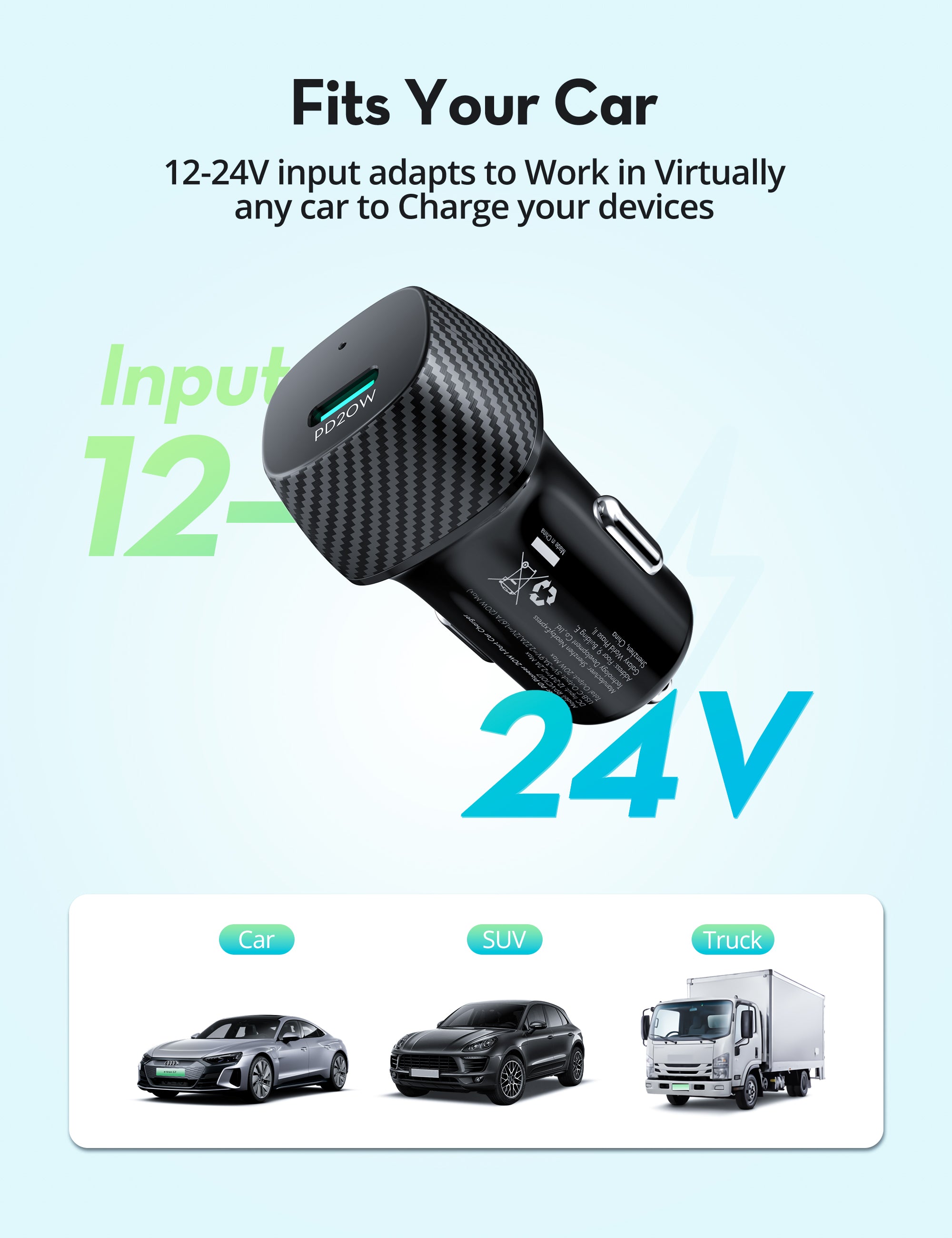 ravpower car charger c 20w