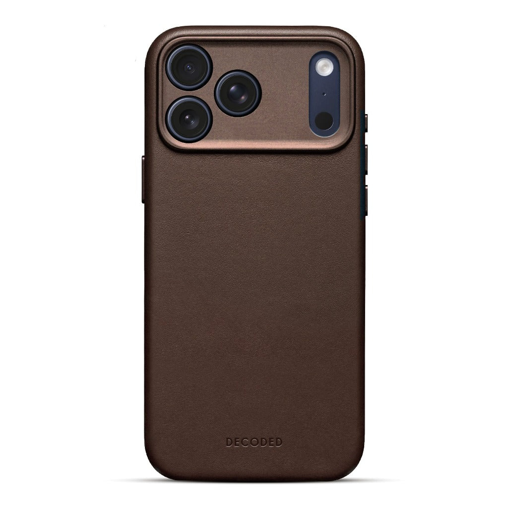 decoded leather chocolat brown case iPhone 17 pro max / iPhone 17 pro
