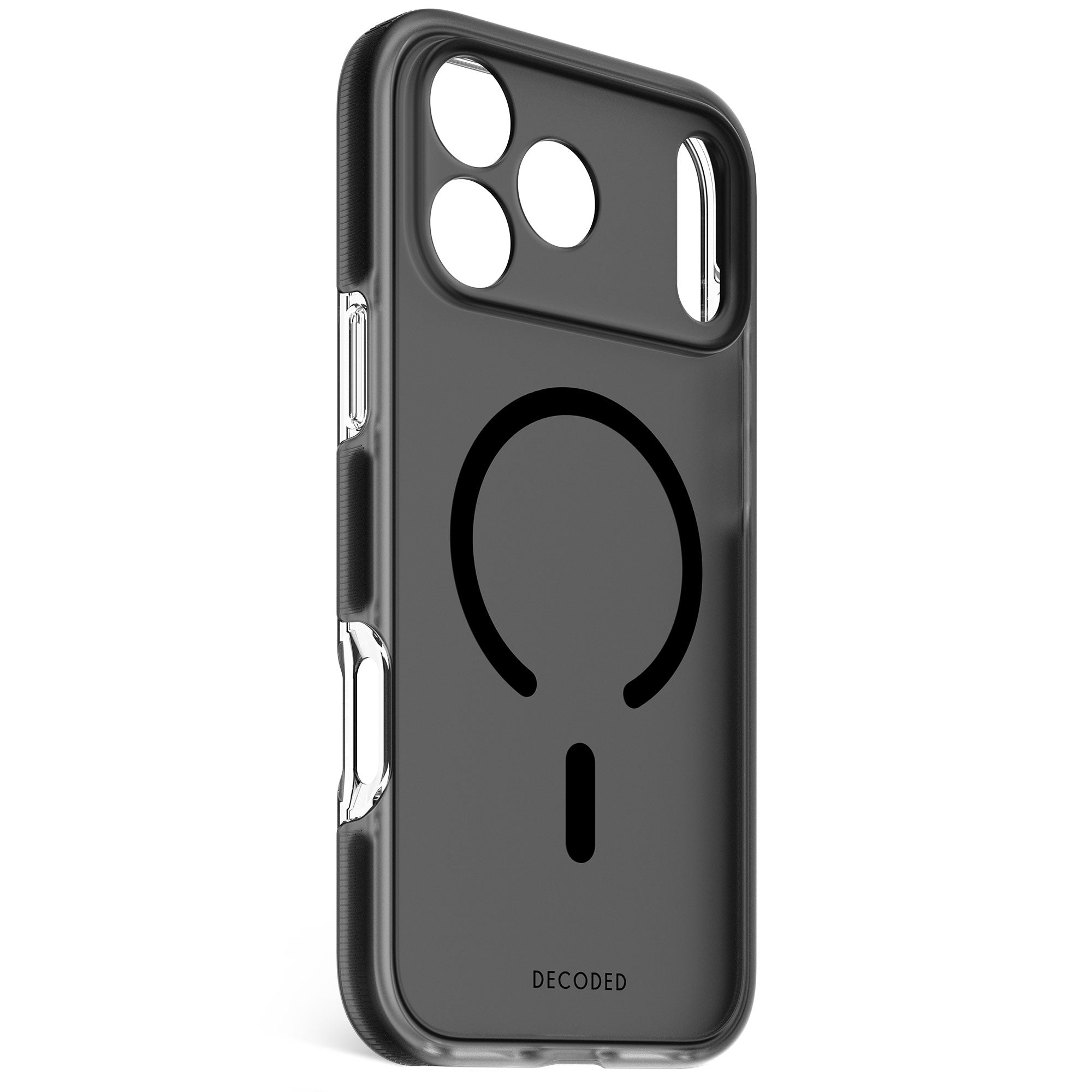 Decoded DropTec Transparent Frosted Black Cover For iPhone 17 Pro Max