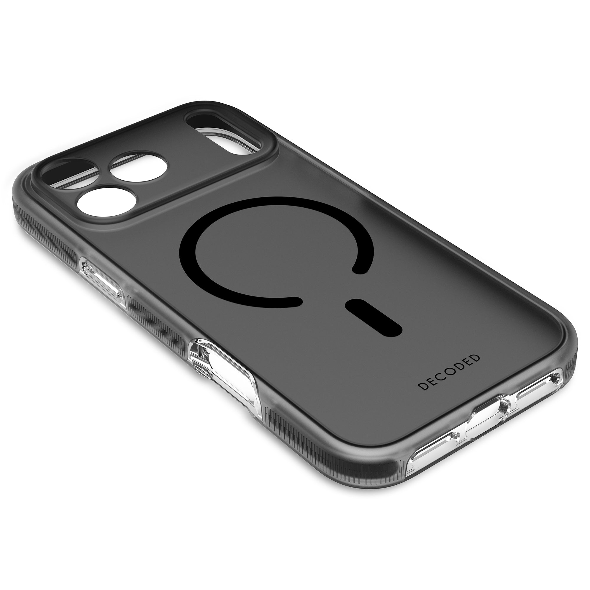 Decoded DropTec Transparent Frosted Black Cover For iPhone 17 Pro Max