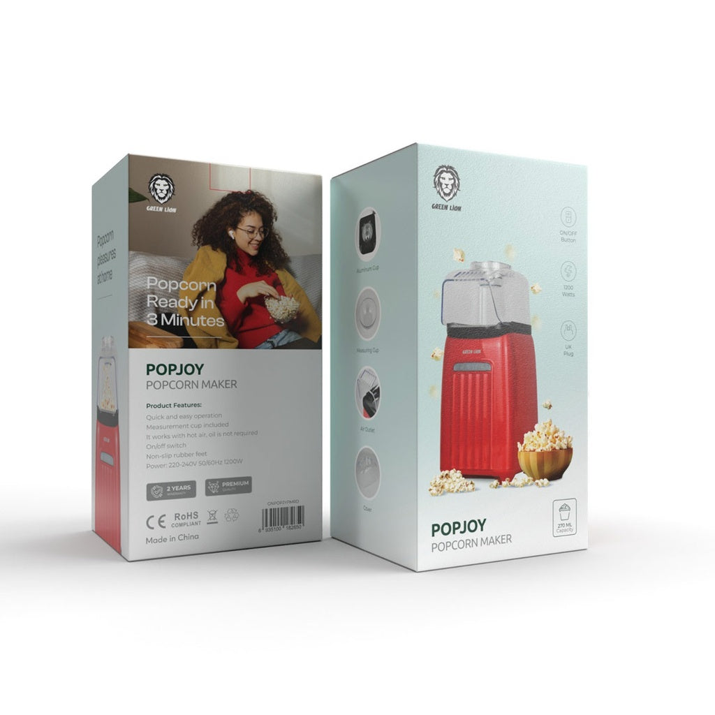 Green Lion PopJoy Pop Corn Maker 1200W 270ML - Red