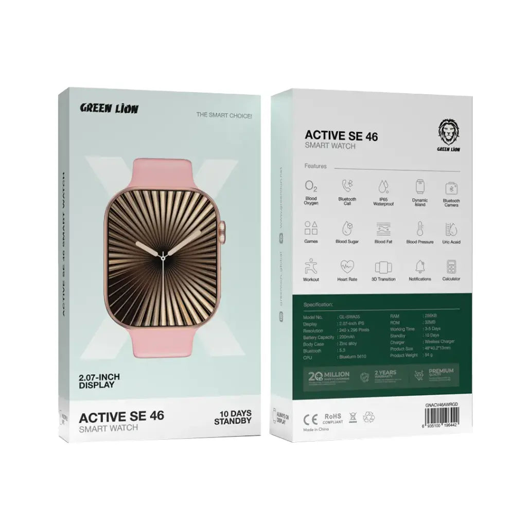 Green Lion Active SE 46 Smart Watch Black