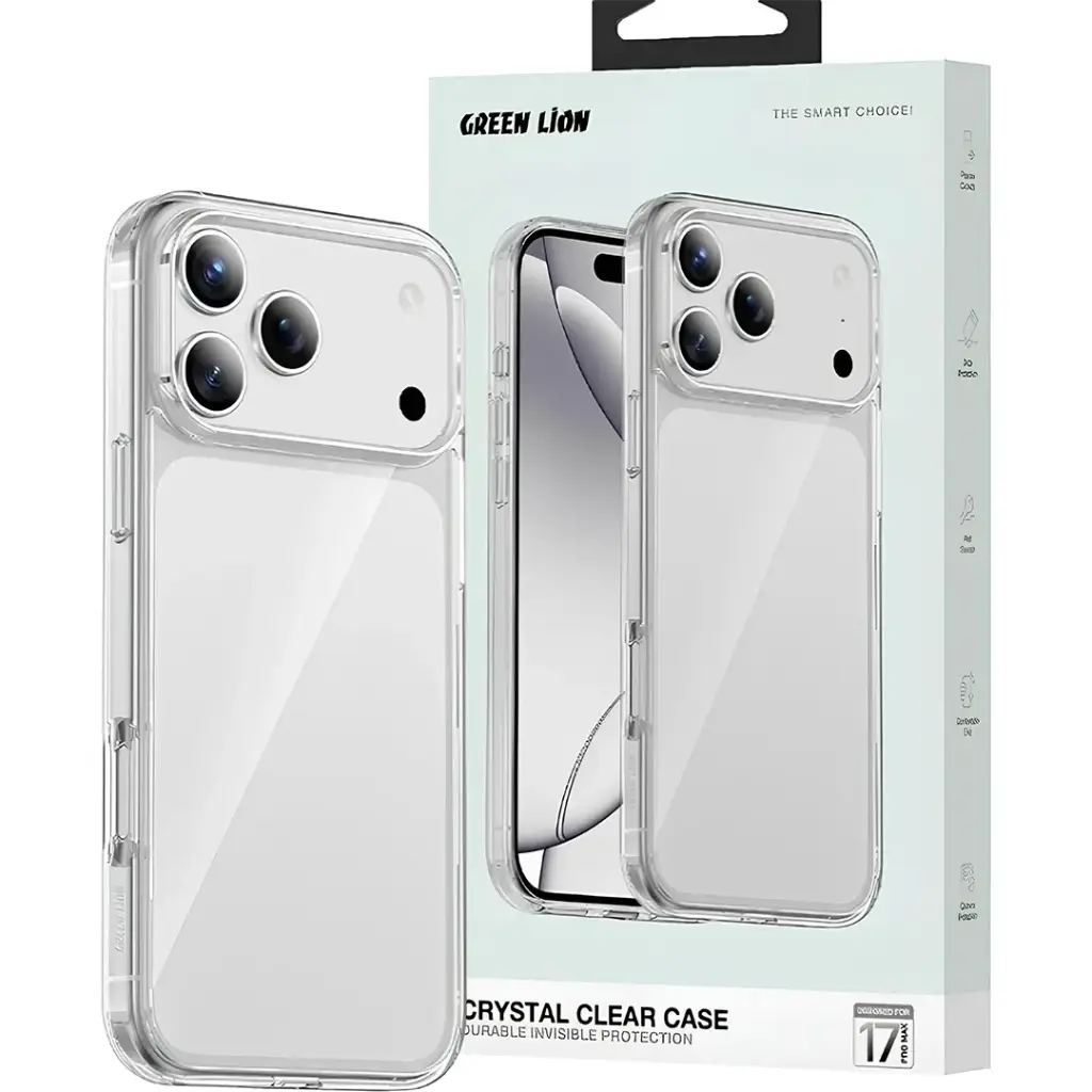 Green Lion Crystal Clear Case for iPhone 17 Pro Max - Clear
