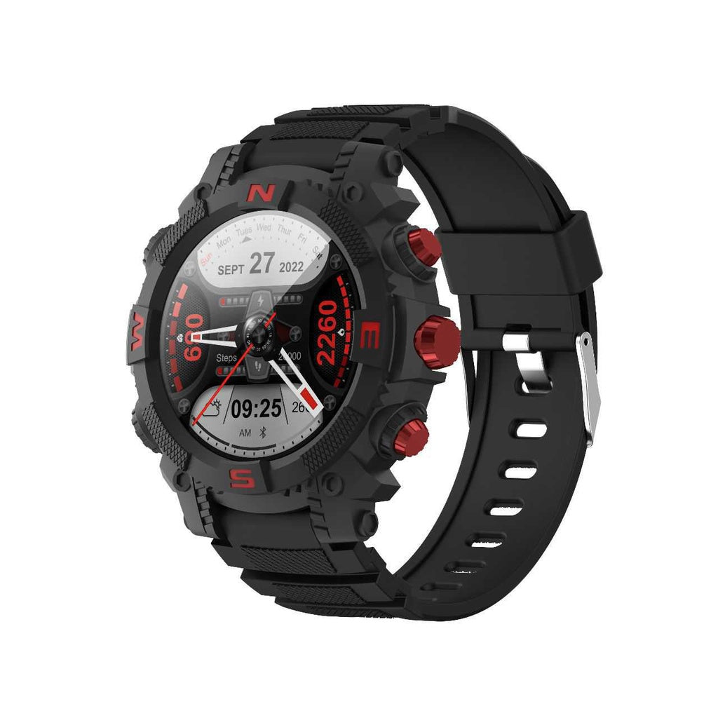 Green Lion GPS Pro Smart Watch - Black + Red
