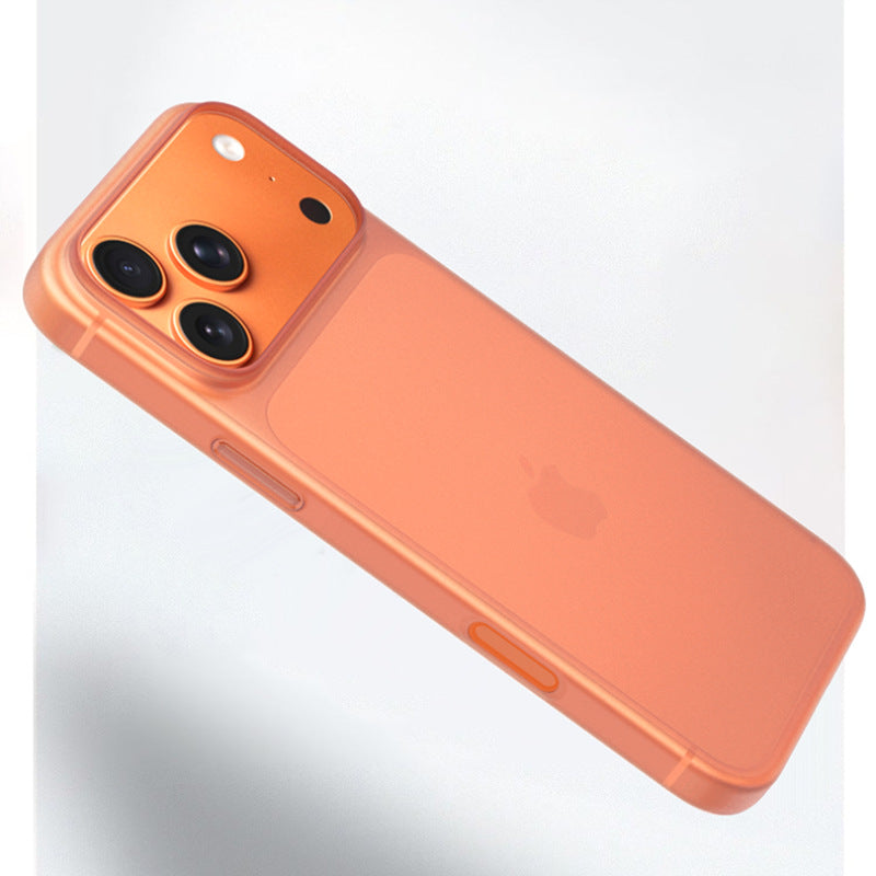 piblue Ultra Thin Soft Semi Orange Transparent Matte iPhone 17 pro max / iphone 17 pro