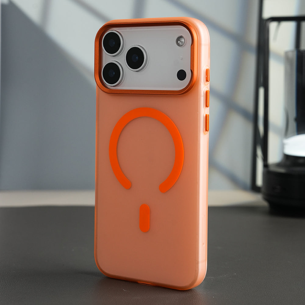 ipefet frosty orange transparent iphone 17 pro max / iphone 17 pro