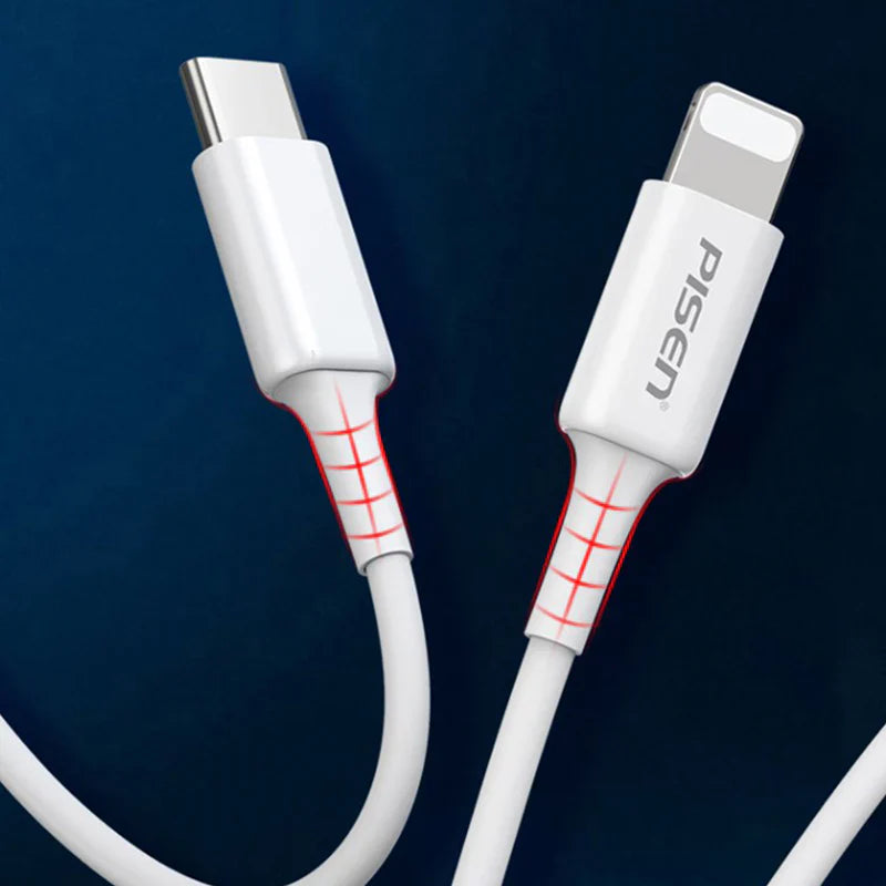 Pisen Mr White 1M USB-C to Lightning PD Fast Charging Cable