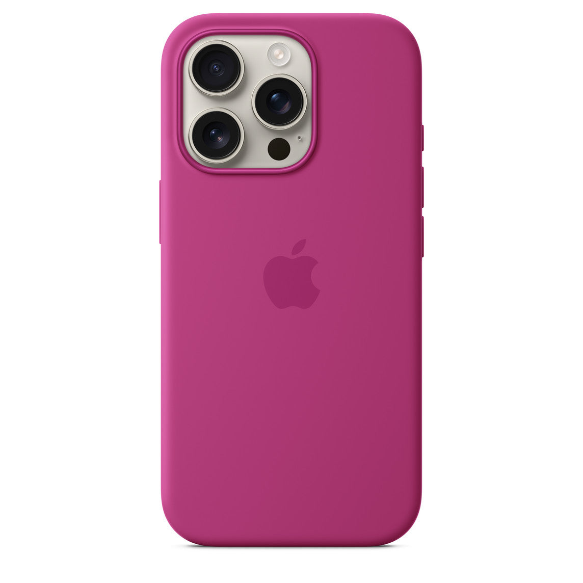 iPhone 16 Pro Max Silicone Case with MagSafe – Fushia