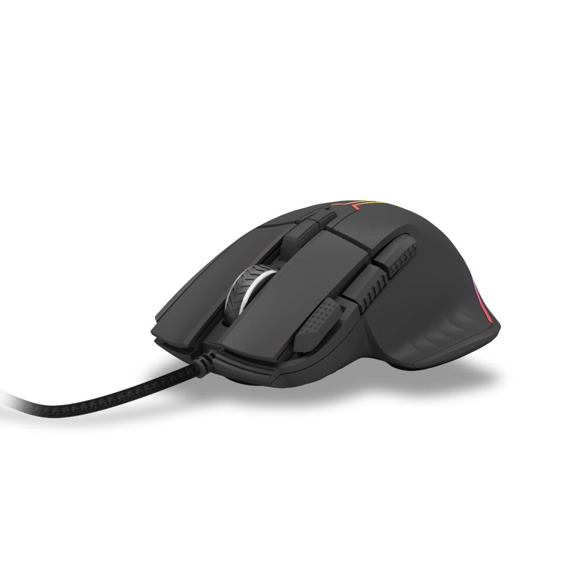 Porodo PDX316-BK Gaming Mouse, 8D Wired With RGB Lighting Effects