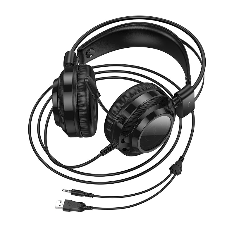 HOCO. Gaming Headset W110 Jack 3.5m + USB7.1 with Microphone (L=2M)