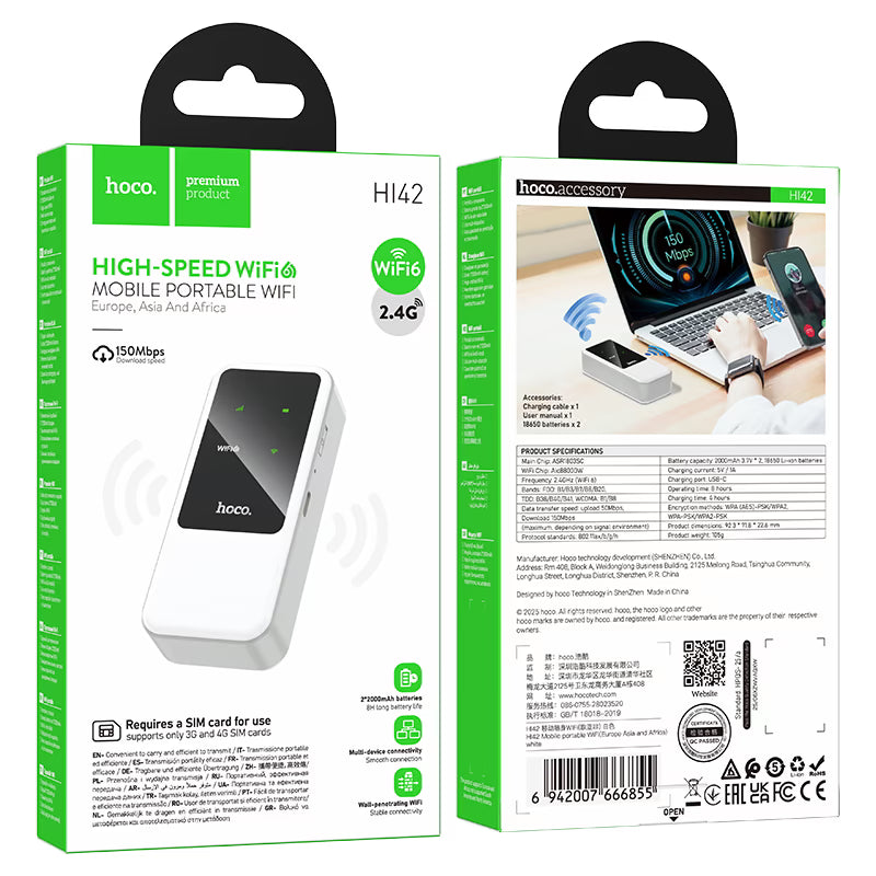 Hoco HI42 High Speed WiFi 6 Mobile Portable Wifi