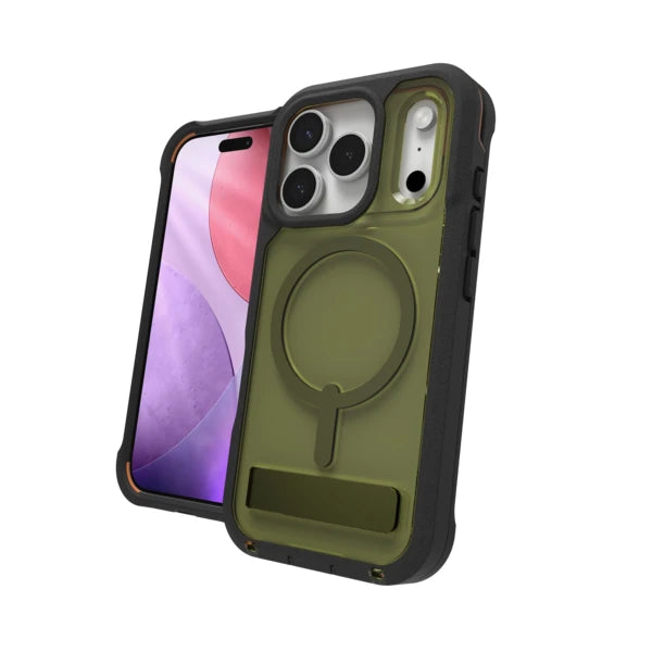 Zagg Rainier Snap With Kickstand Green iPhone 17 Pro Case