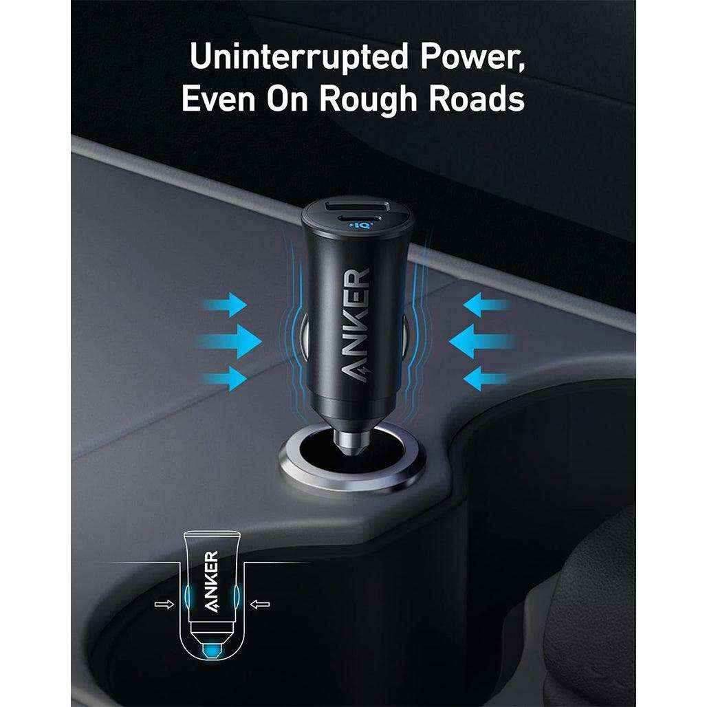 Anker Ultra Compact Dual Port USB-C USB-A Car Charger 30w