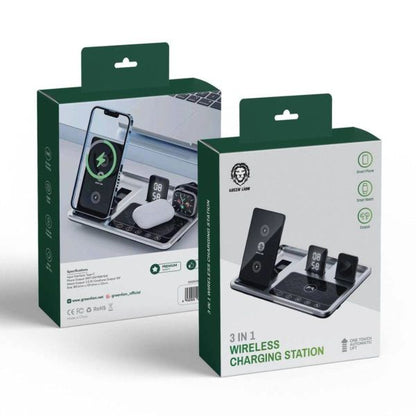 Green Lion 4 in 1 Wireless Charging Station 15W - Black