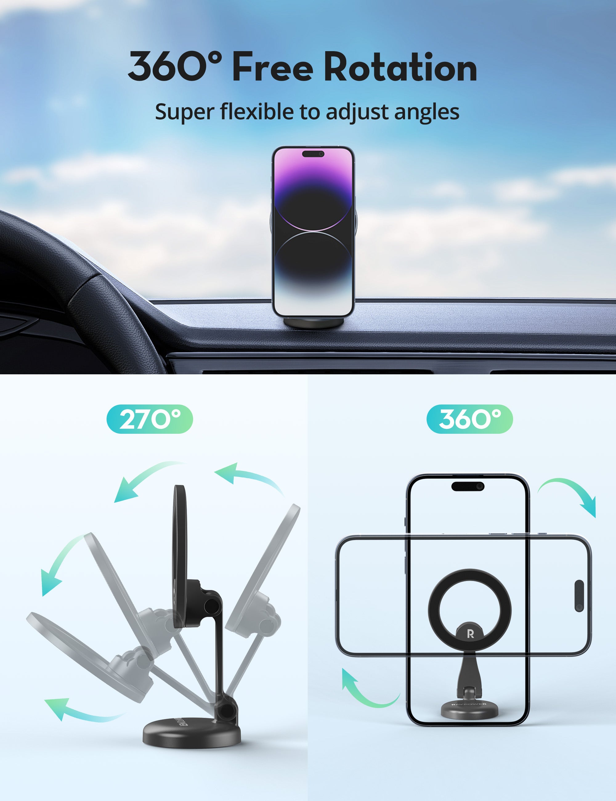 ravpower magnetic car phone mount