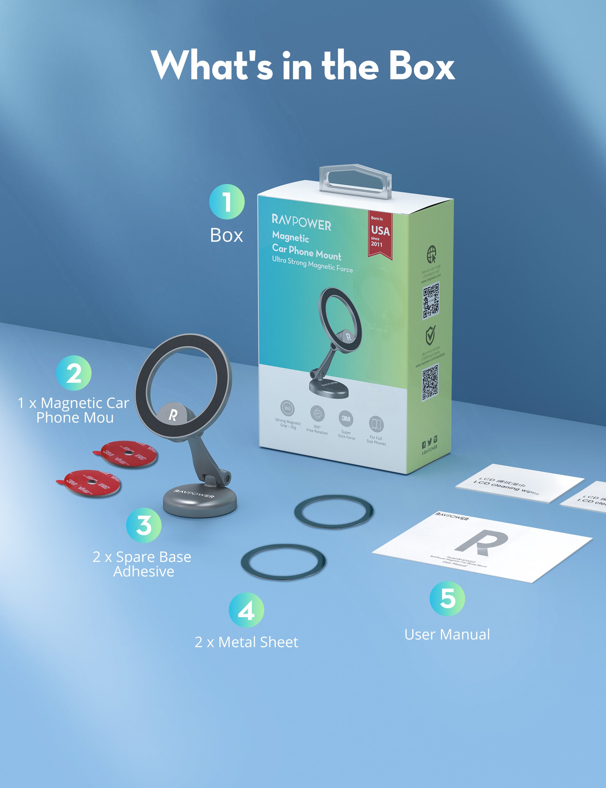 ravpower magnetic car phone mount