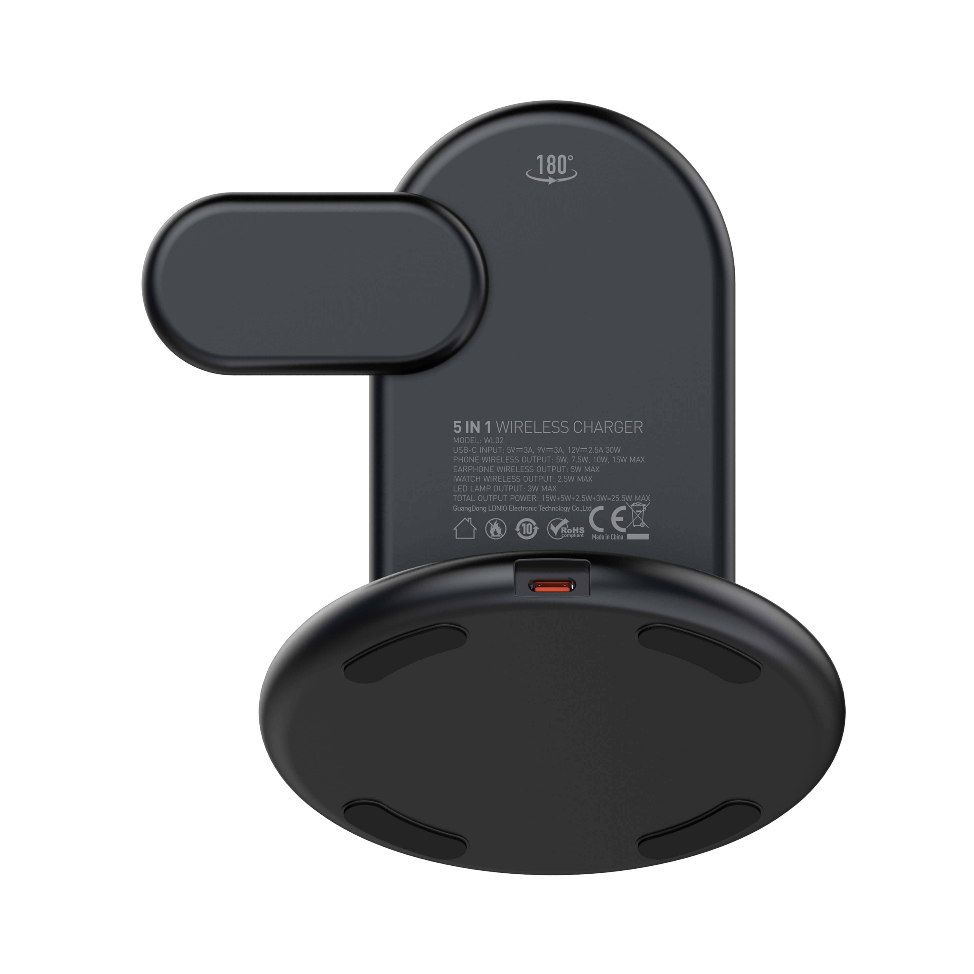 LDNIO WL02 5-in-1 Desktop Wireless Charging Station