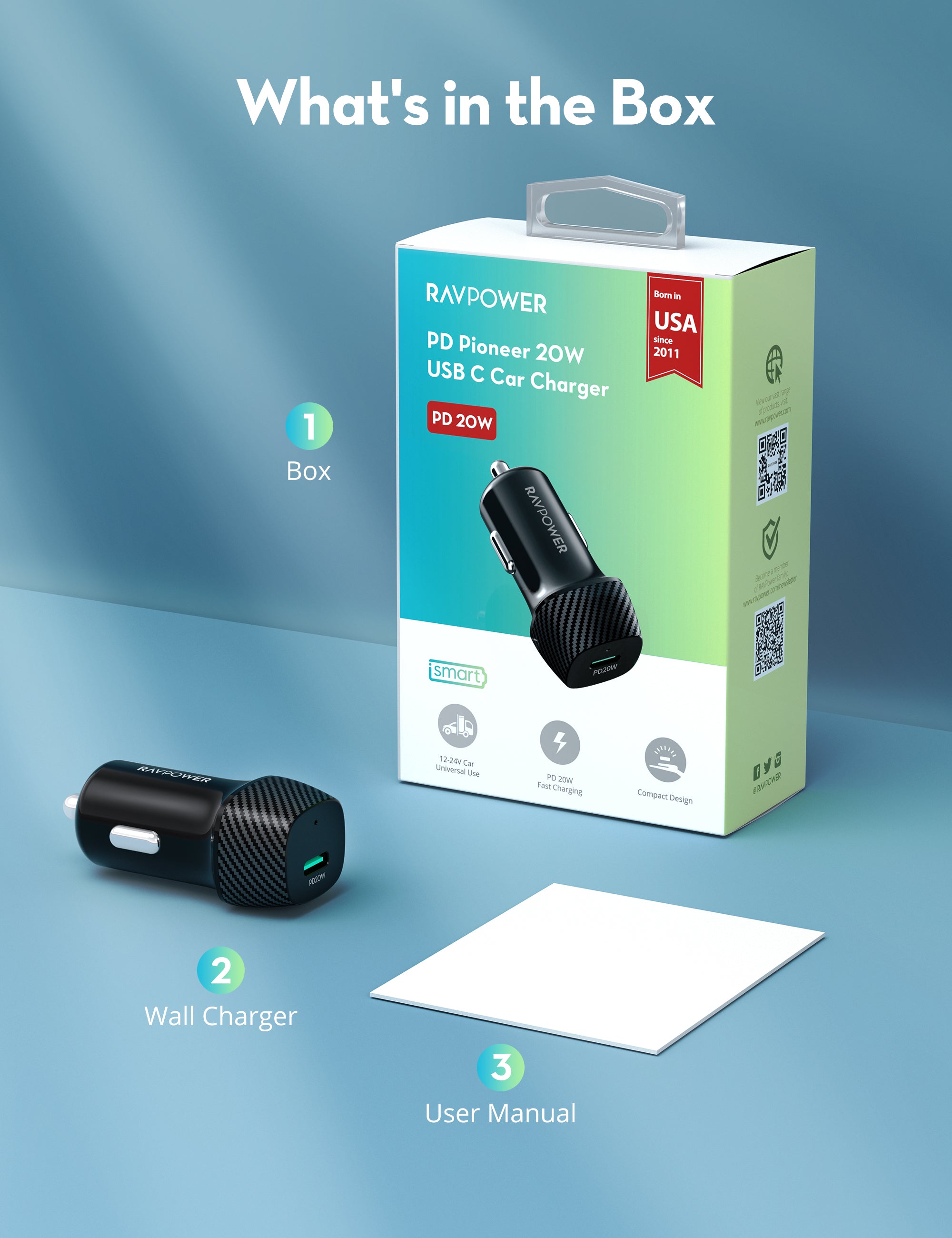 ravpower car charger c 20w