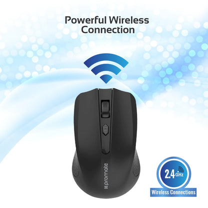 PROMATE 2.4GHz Wireless Ergonomic Optical Mouse