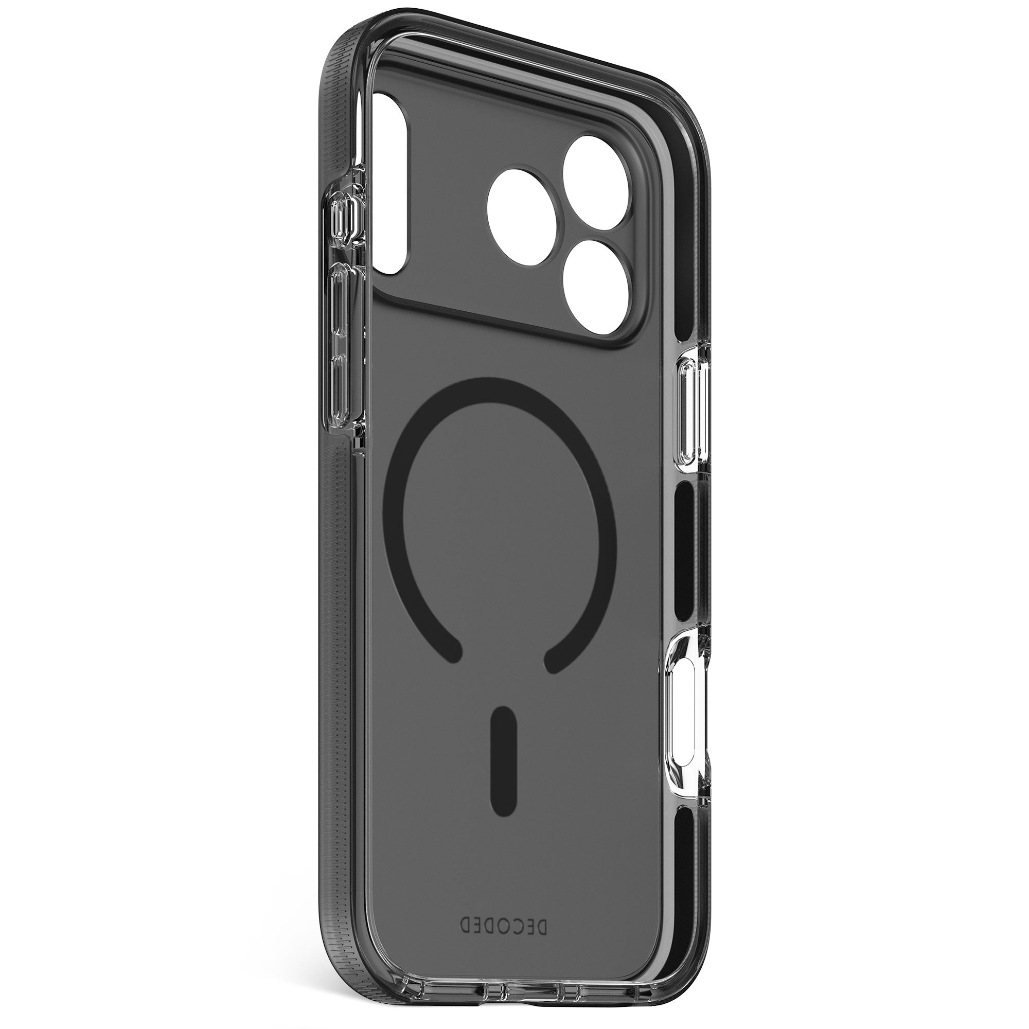 Decoded DropTec Transparent Frosted Black Cover For iPhone 17 Pro Max