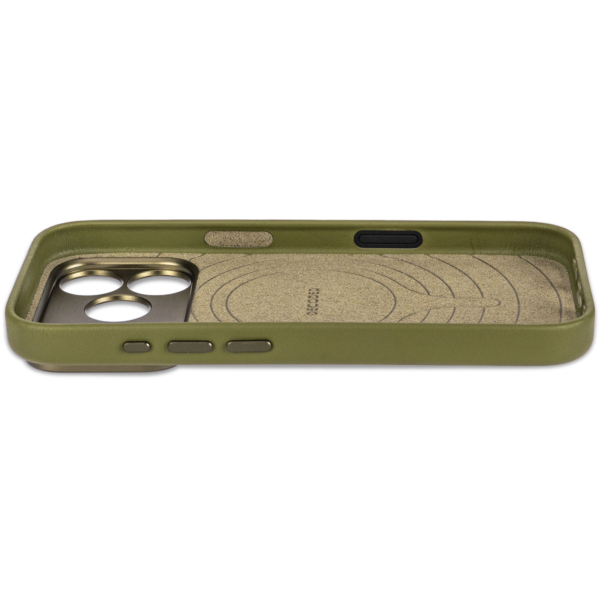 decoded leather Color Moss Green case