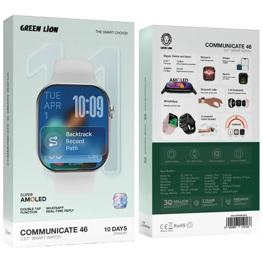 Green Lion Communicate 46 2.07" Smart Watch