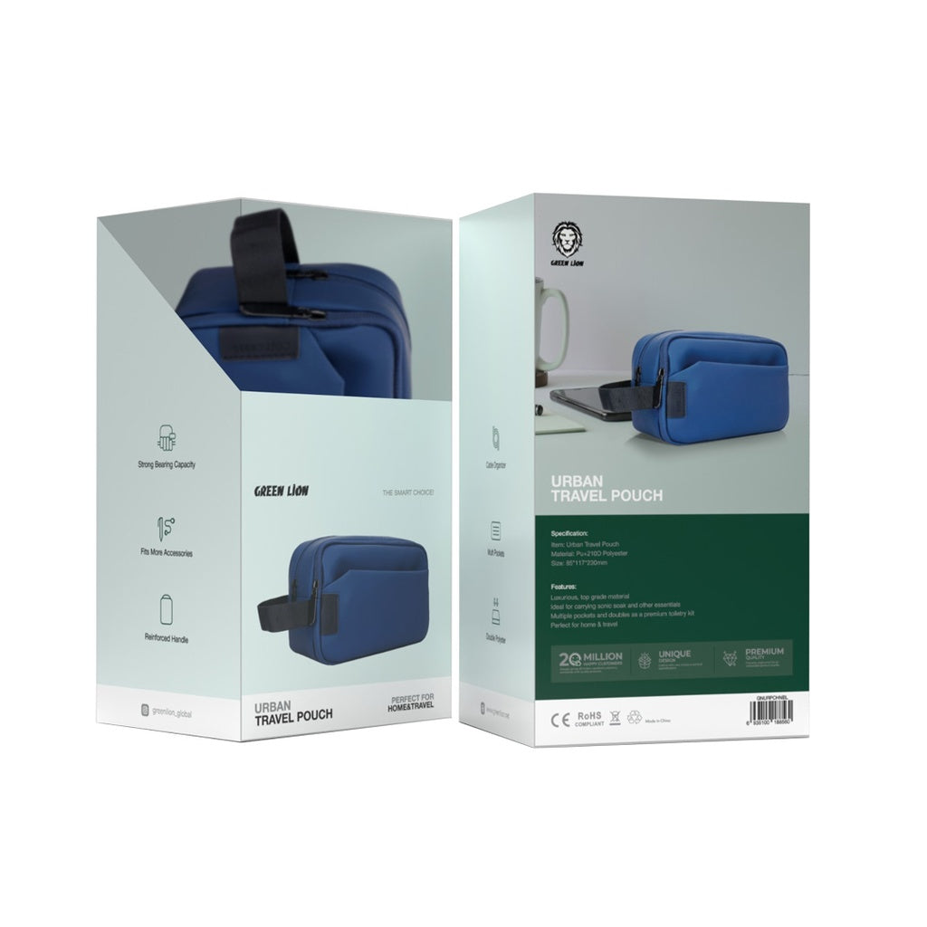 Green Lion Urban Travel Pouch Blue