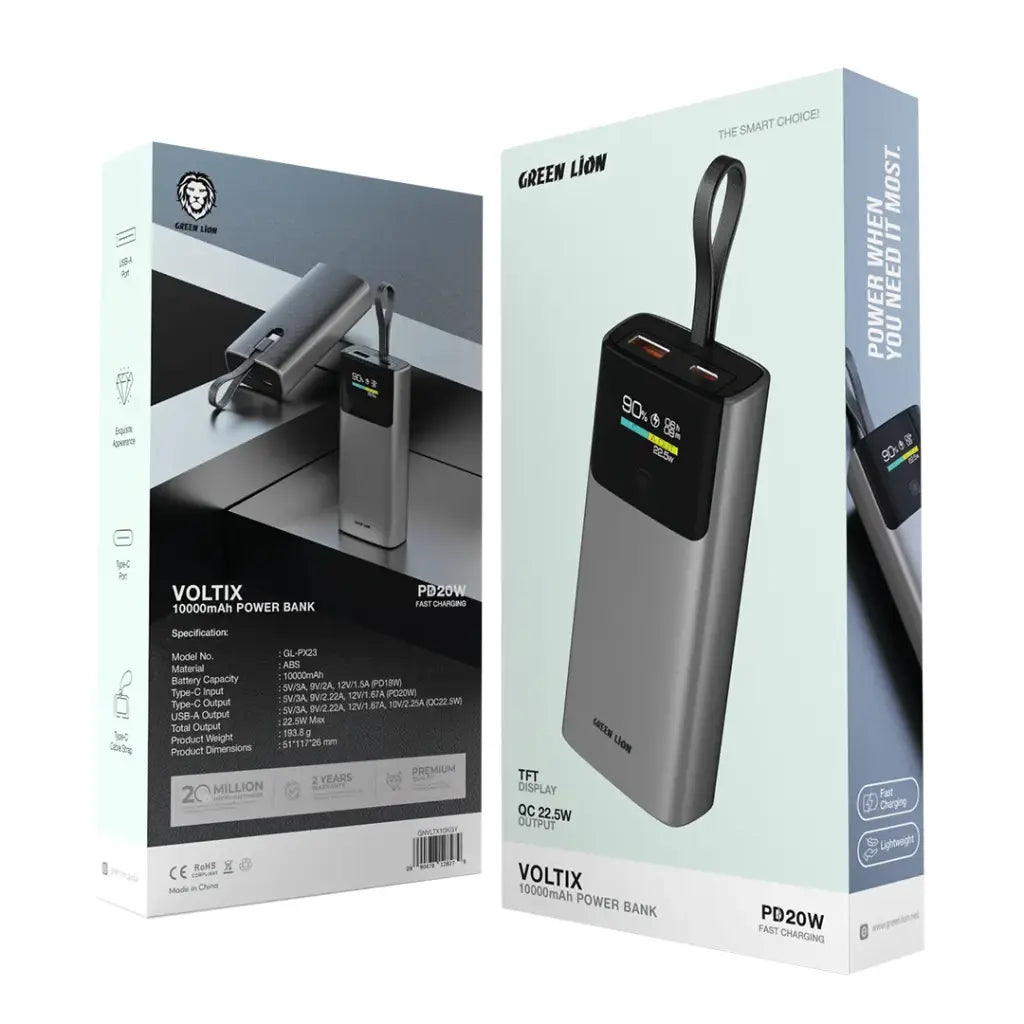 Green Lion Voltix 10000mAh PowerBank PD20W