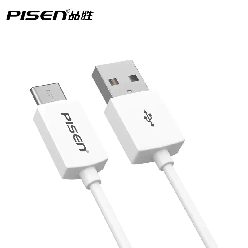 Pisen-Mr White USB-A to USB-C Cable 1000mm
