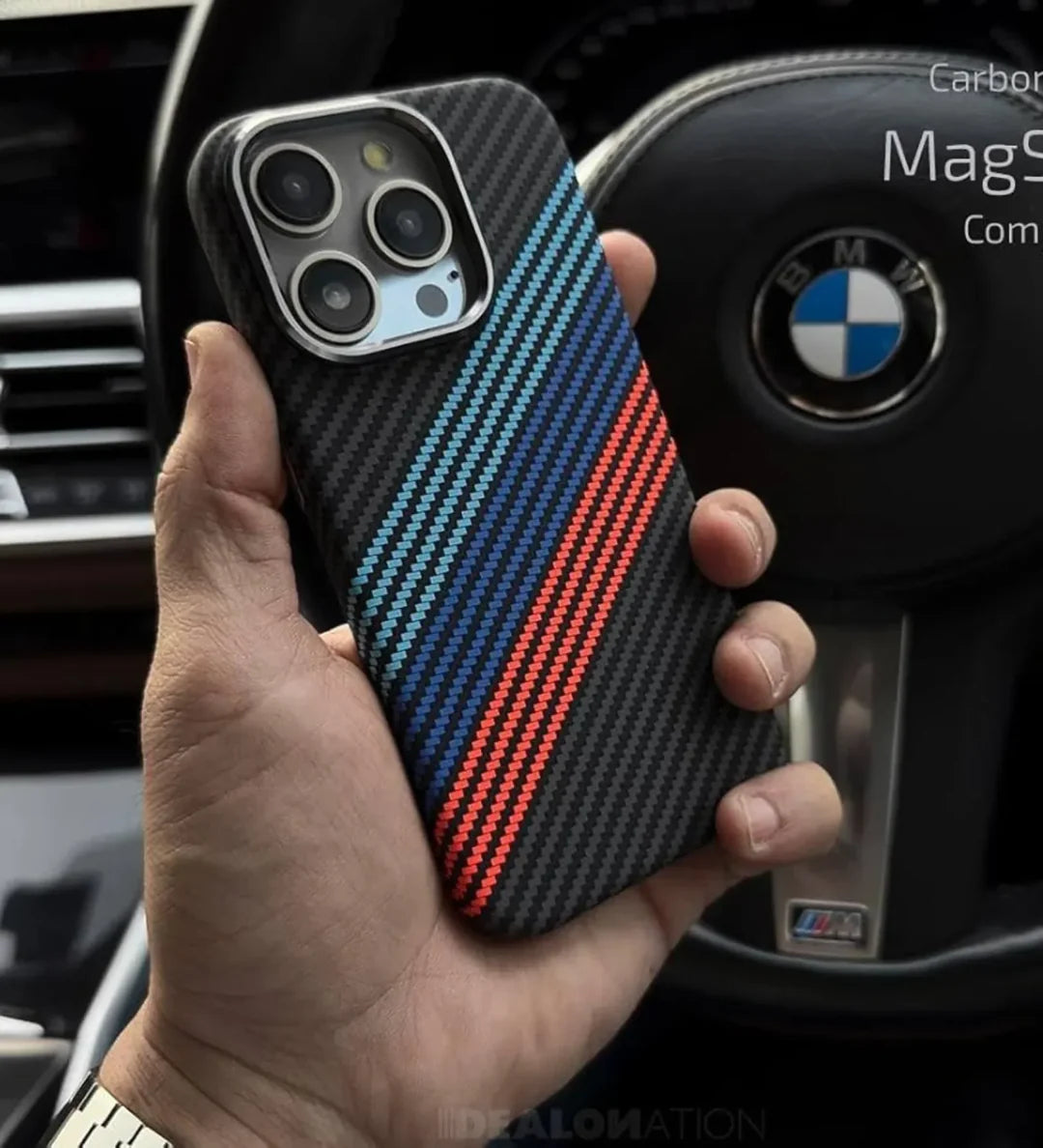 Knit Phone Case iPhone 17 Pro Case Carbon Stile M Power