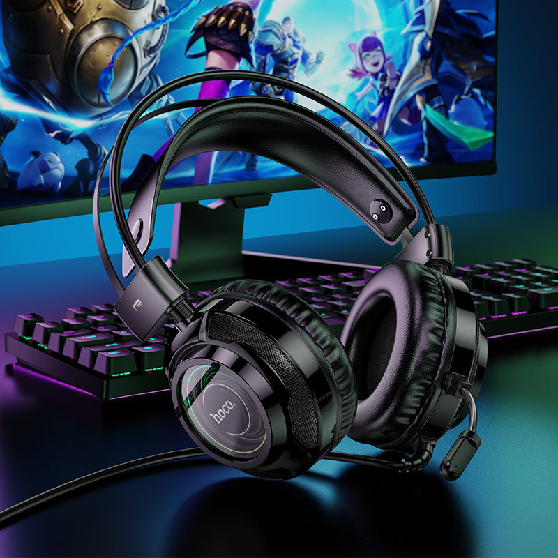 HOCO. Gaming Headset W110 Jack 3.5m + USB7.1 with Microphone (L=2M)