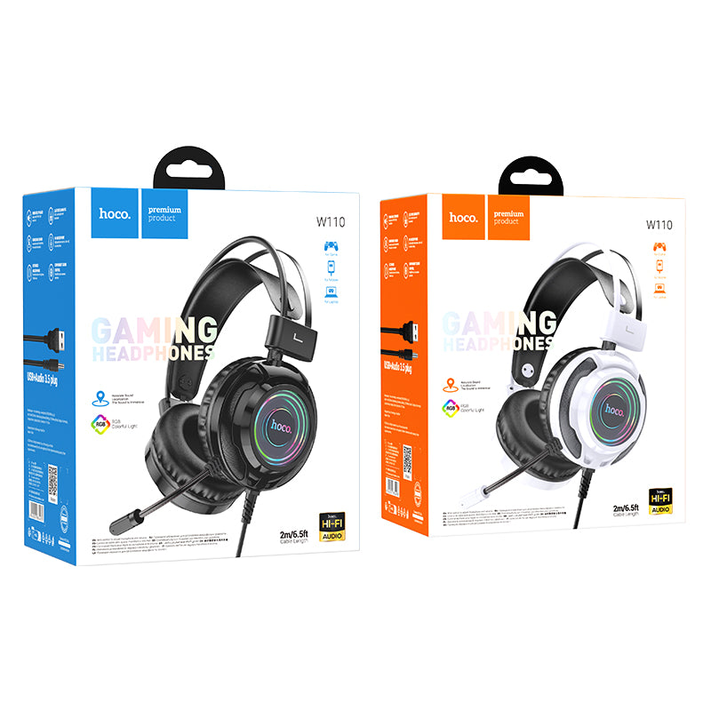 HOCO. Gaming Headset W110 Jack 3.5m + USB7.1 with Microphone (L=2M)