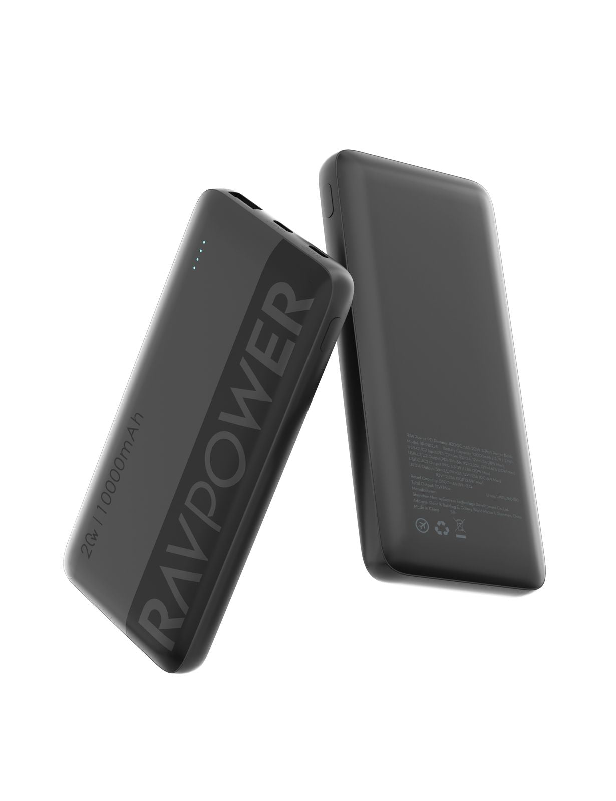 ravpower powerbank 10000 mah 20w 3 port