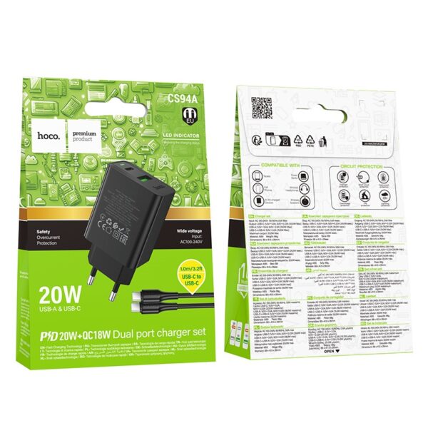 hoco wall charger pd 20w cs94a