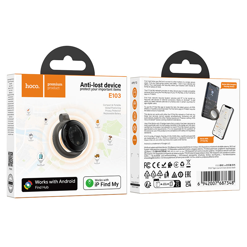 Original Hoco E103 Tracker (kids,car,bike,keychain,pets) with warranty 1 Year
