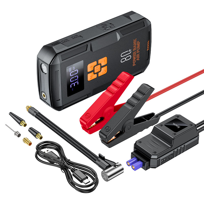 Hoco QS2 2 in 1 Portable Smart Jump Starter & Air Pump 8000 mAh