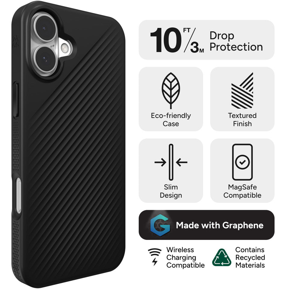 Zagg Luxe Snap Black iPhone 16 Case