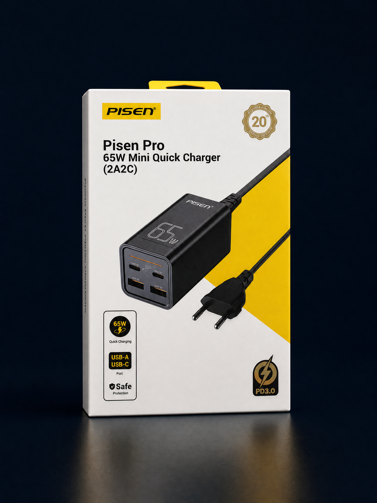 pisen pro 65w mini quick charger