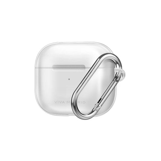 Viva Madrid Clar Case Compatible for AirPods 3 with Silver Keychain - Transparent