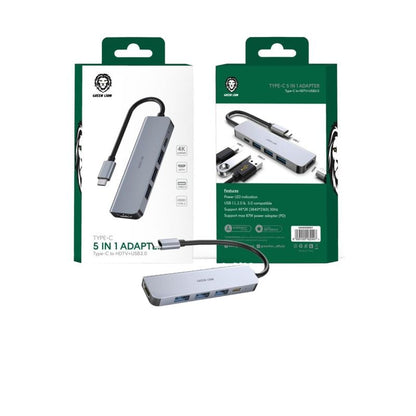 Green Lion 5 in 1 Type-C Adapter 4K