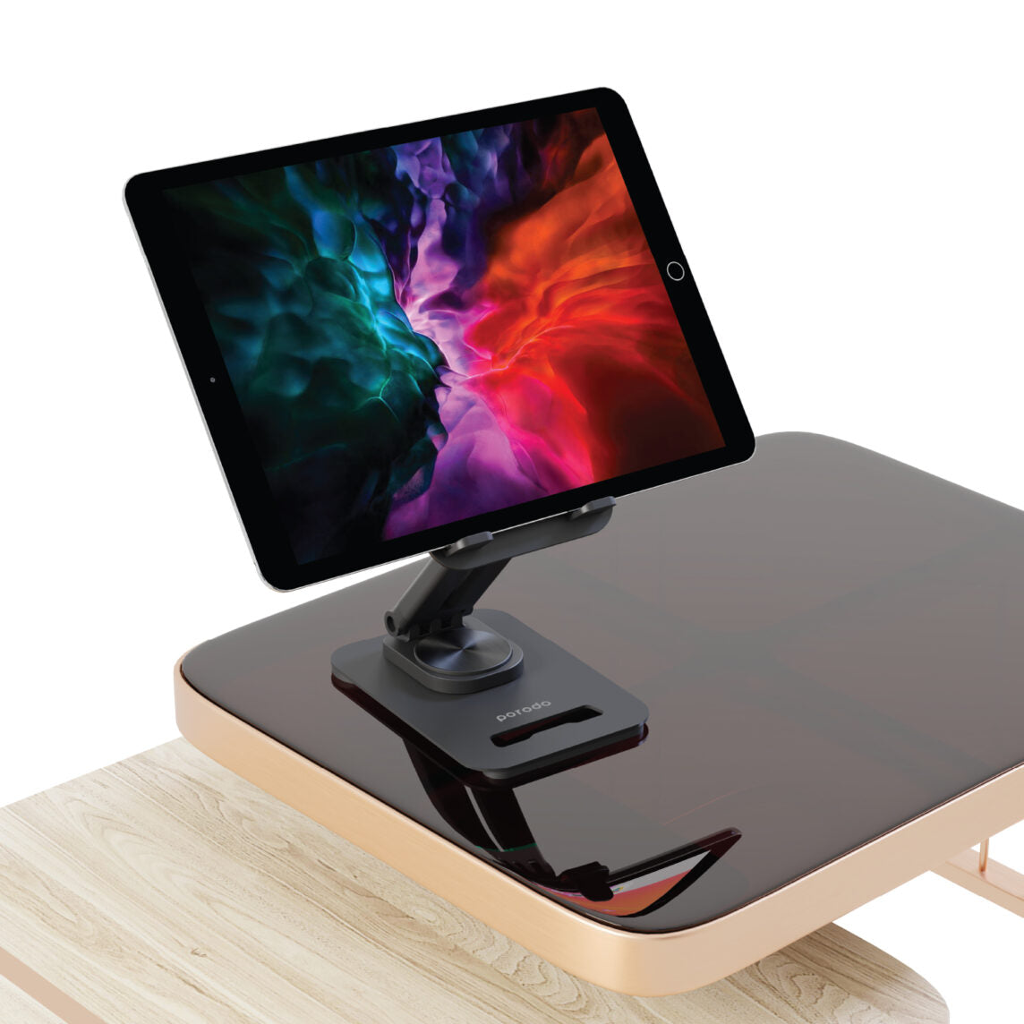 Porodo Rotatable And Foldable Tablet Stand